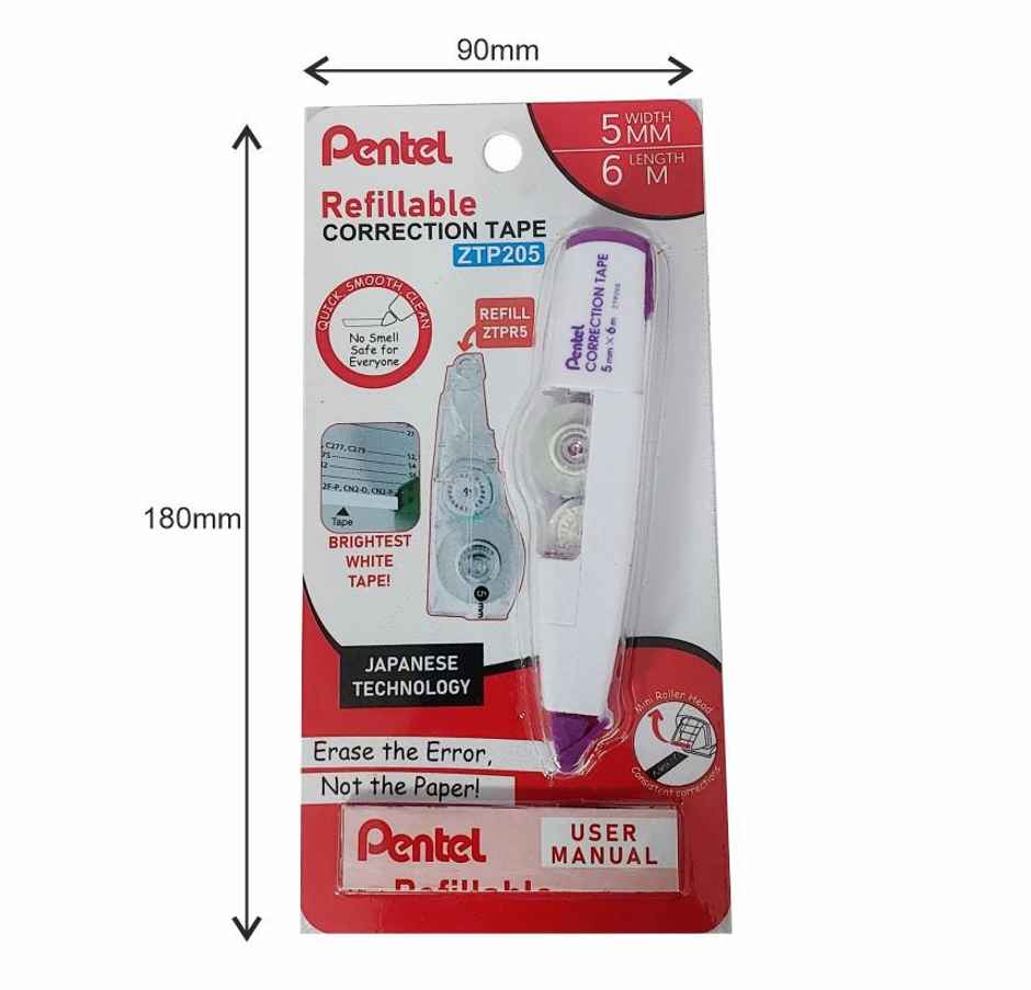 Pentel ZTP205 Correction Tape Single Purple Body