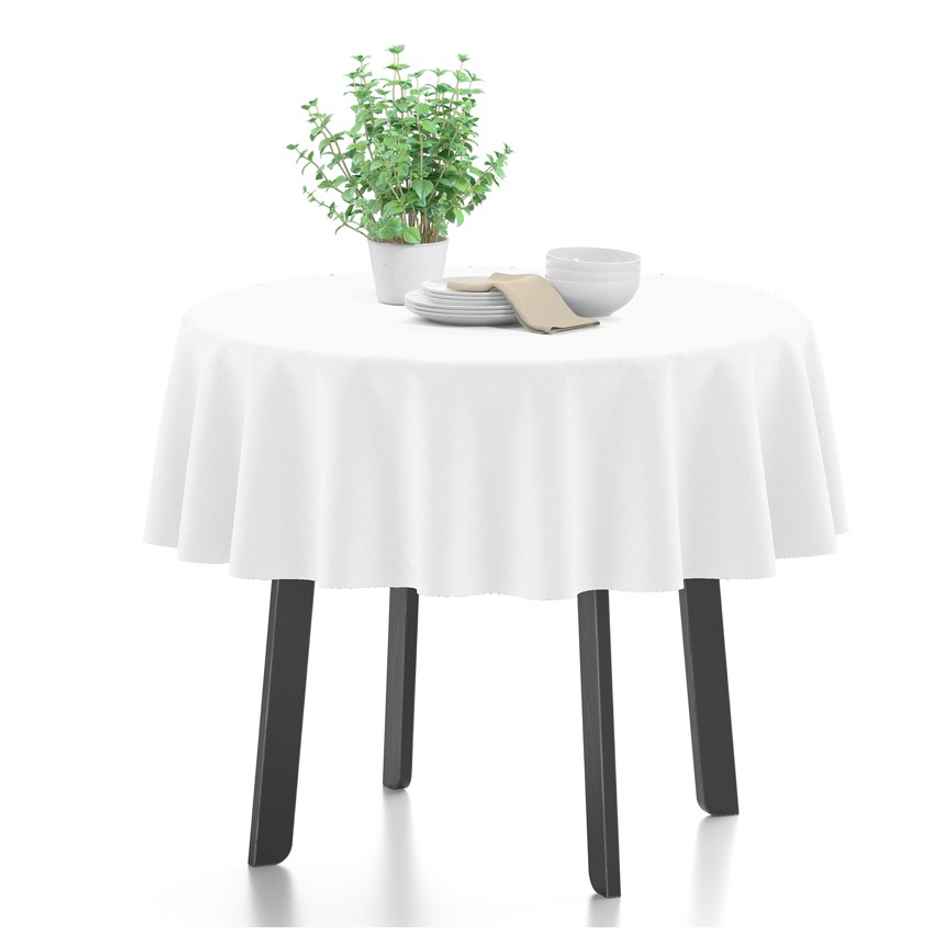 Encasa Xo Polyester Table Cloth White 140X180 Cm, Pack Of 1