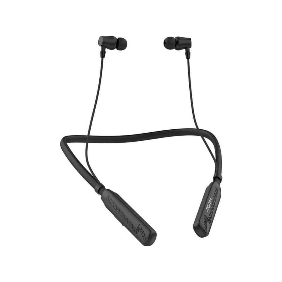 Aroma Nb119 Bold - 60 Hours Playback | Wireless Bluetooth Neckband | Voice Changer | Black