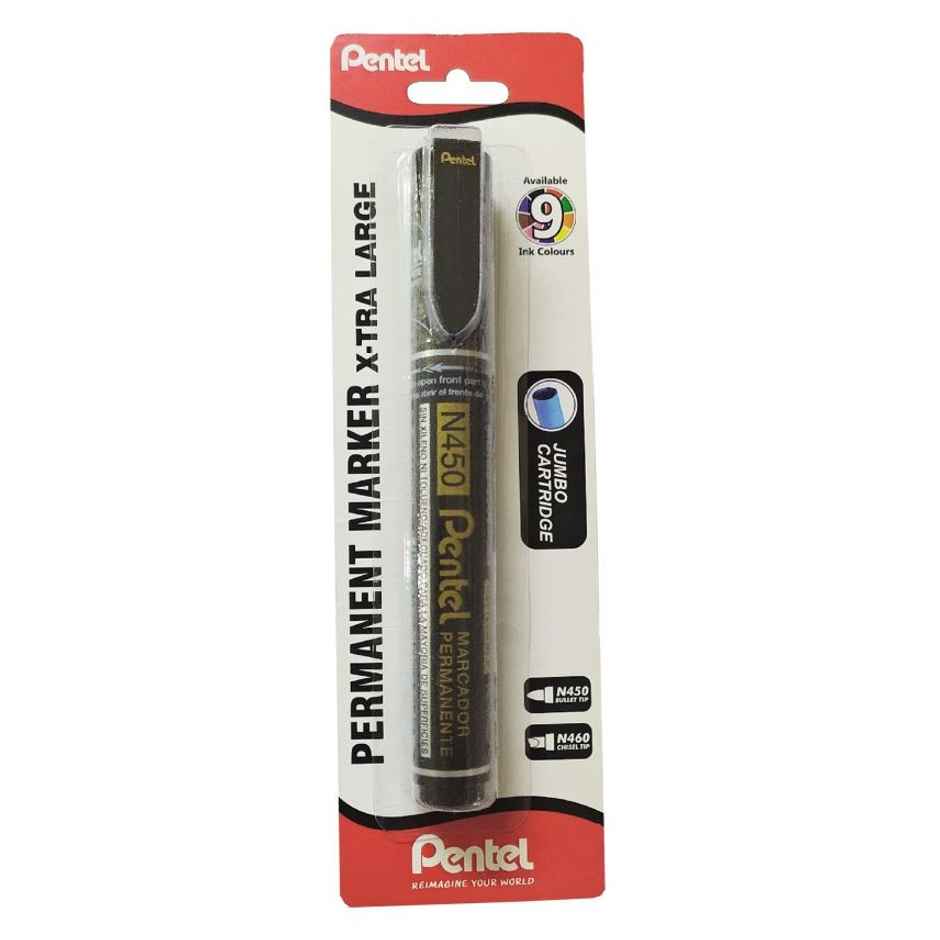 Pentel N450 Permanent Marker Bullet Tip Single Black Ink