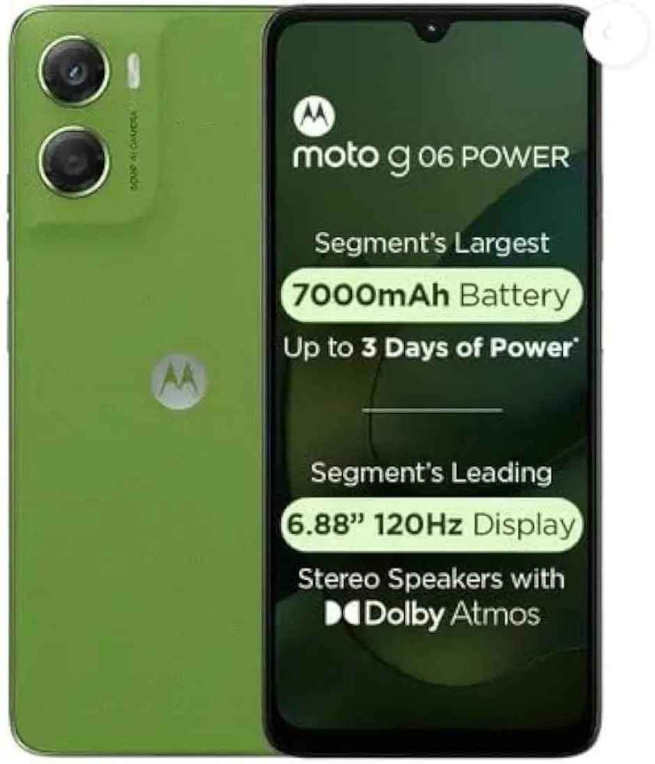 Motorola G06 Power | 4 GB RAM | 64 GB Storage | 6.88 in Display | 4G, 3G, 2G | Pantone Tendril