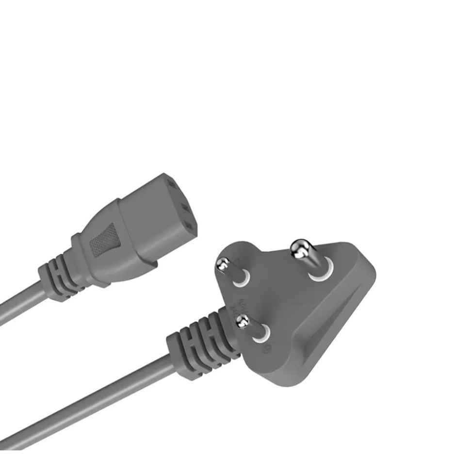 Portronics Power Cord 1.5 m Konnect G1 Desktop Power Cable (Compatible with Desktop, PC, Grey, One Cable) - Grey