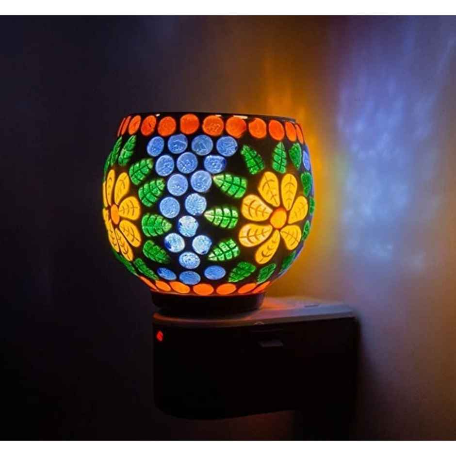 DesiDiya Ceramic Camphor Diffuser Set with Night Lamp (2W) Design 2