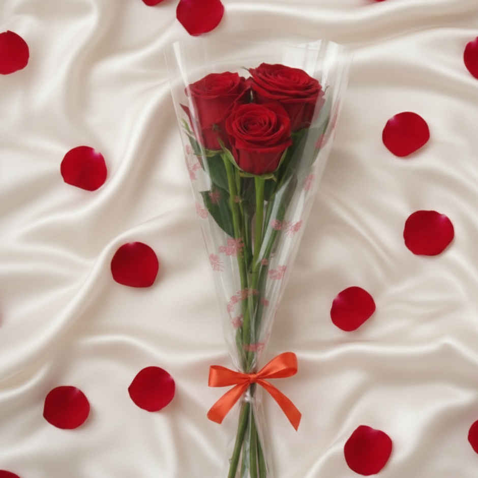 3 Red Rose Bouquet | Father's Day Gifting