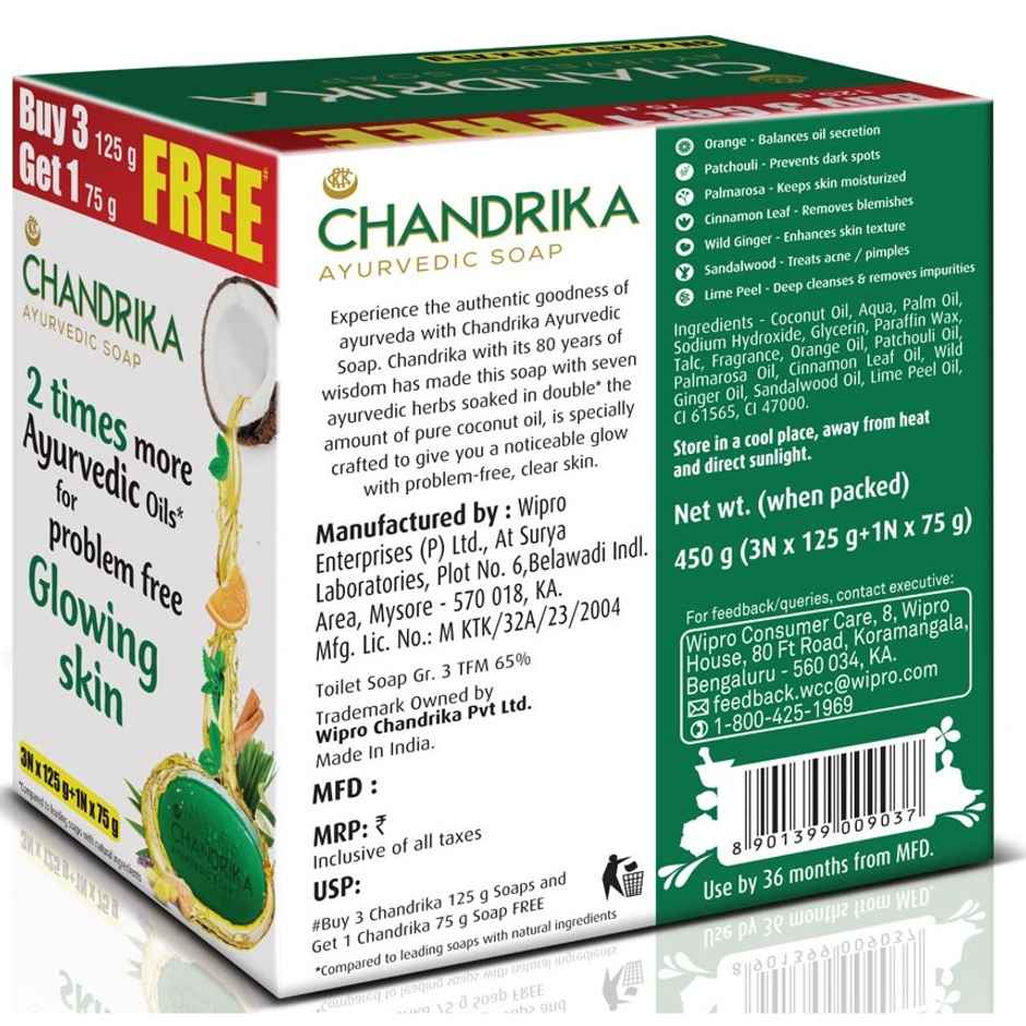 Chandrika Ayurvedic Classic Soap for Naturally Radiant Skin - For All Skin Types