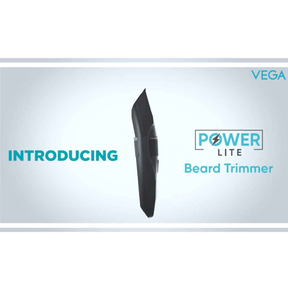Vega Beard Trimmer for Men with 90 Mins Runtime & 2 Comb Attachment, USB Type C (Power Lite VHTH-38)