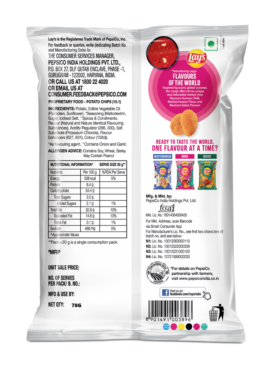 Lay's Korean Chilli Flavour | Crunchy Potato Chips