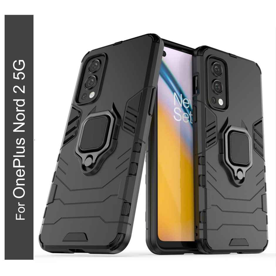 Kwine Case OnePlus Nord 2 5G Back Cover - Ring Holder Stand Case