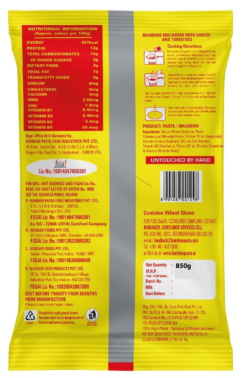 Bambino Macaroni Elbow Pasta