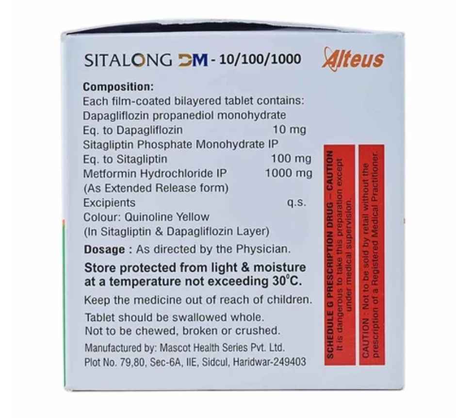 Sitalong DM-10/100/1000 Tablet ER