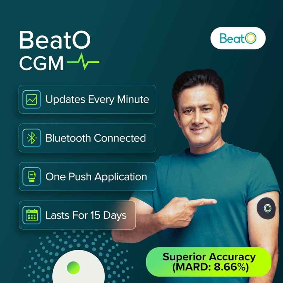  BeatO CGM Glucose Monitor | AI Insights | 15 Days