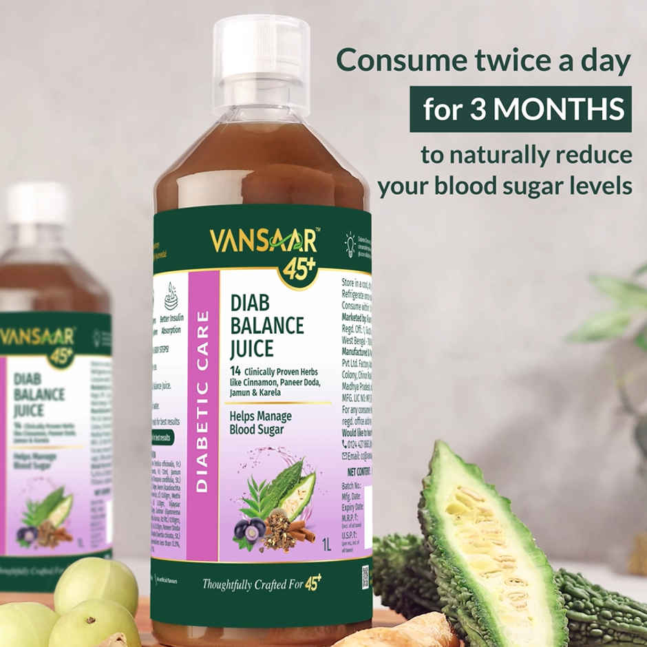 Vansaar 45+ Diab Balance Juice - Diabetes Care Juice