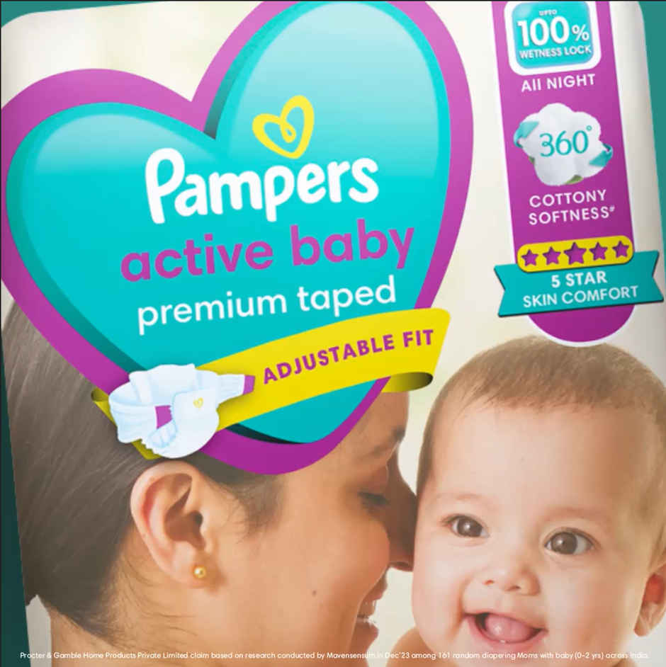 Pampers Active Baby Taped Style Diaper | XL | 56 pcs