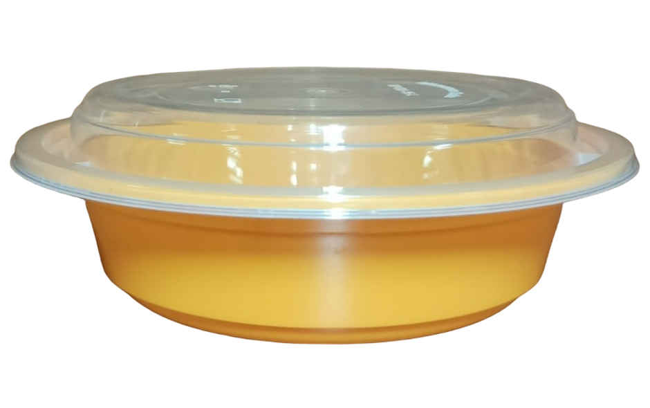 Vinay Trading Plastic Round Reusable Containers With Lid | 450 ml | Pack Of 8