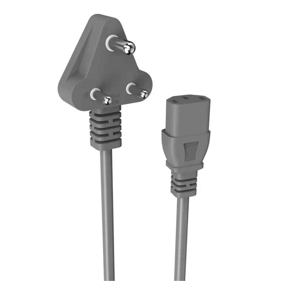 Portronics Power Cord 1.5 m Konnect G1 Desktop Power Cable (Compatible with Desktop, PC, Grey, One Cable) - Grey