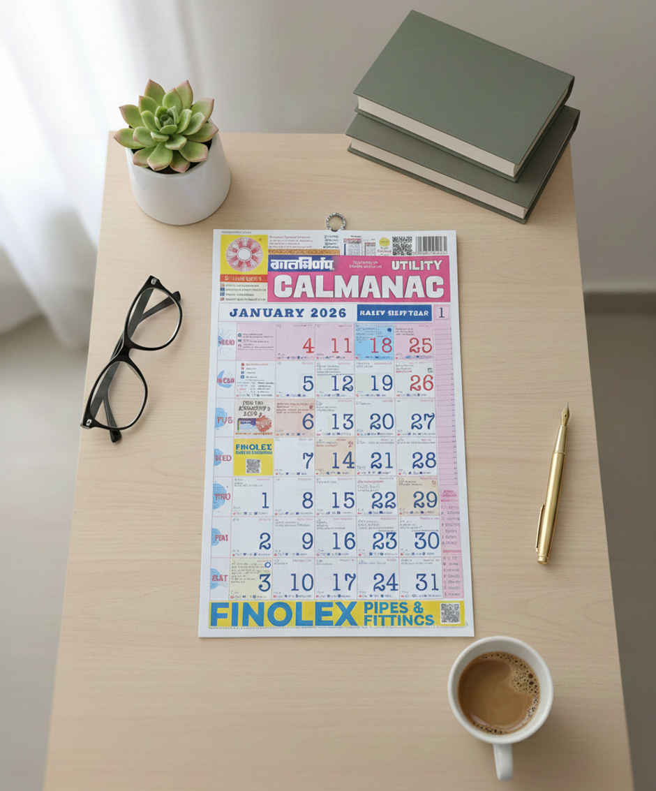 Kalnirnay 2026 English Calendar | Kalnirnay Panchang 2026 | English
