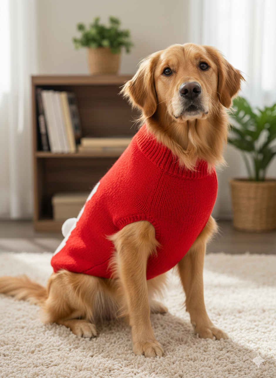 BearHugs Bunny Tail Pet Sweater  for Dogs | 3XL