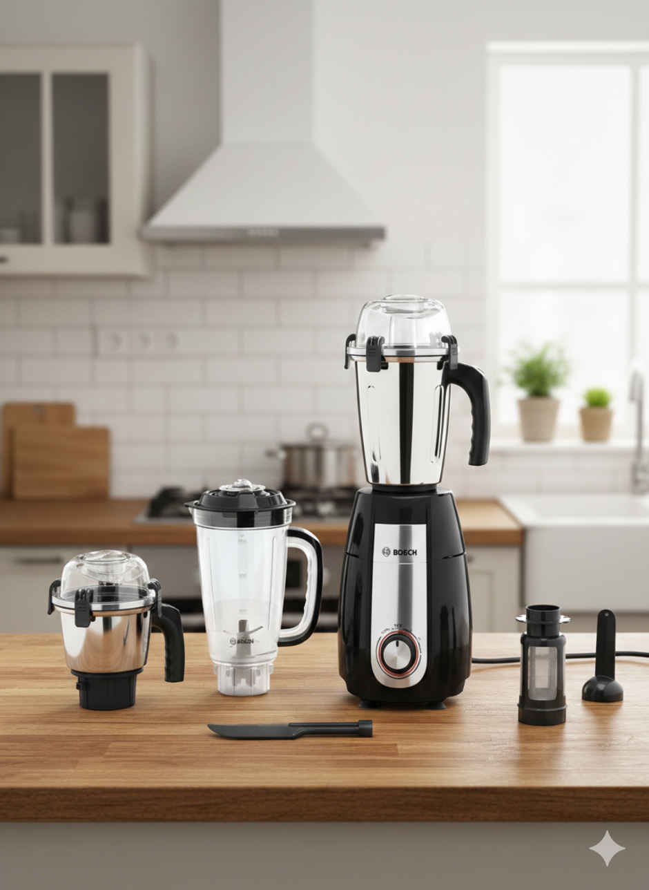 Bosch Appliances TrueMixx Pro Mixer Grinder MGM8646BIN, 750W - Black