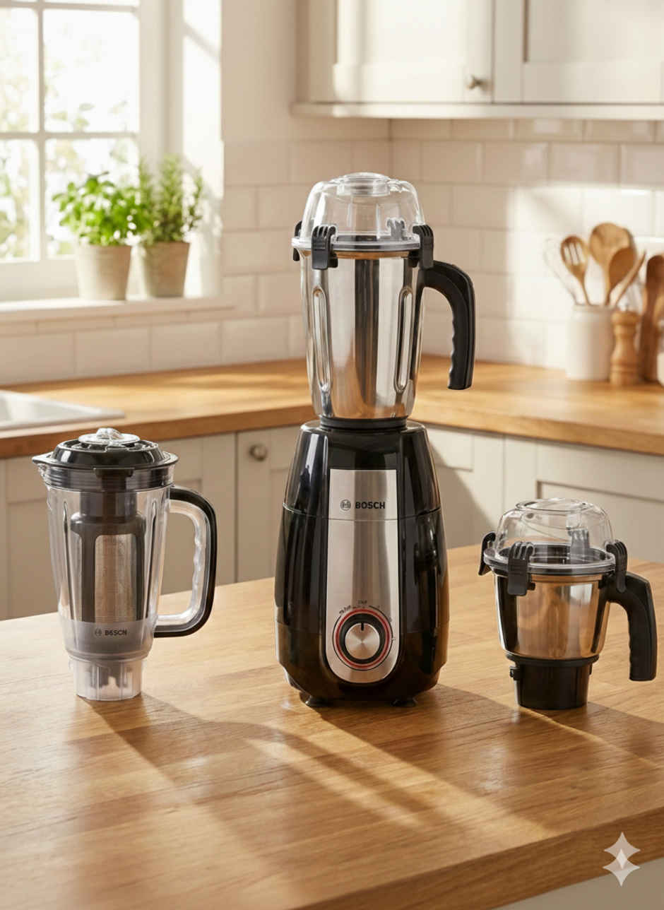 Bosch Appliances TrueMixx Pro Mixer Grinder MGM8646BIN, 750W - Black