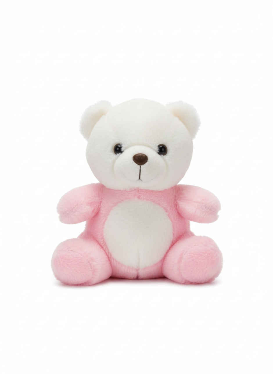 DearJoy Teddy Bear with a Hoodie Cap Pink 35 cm