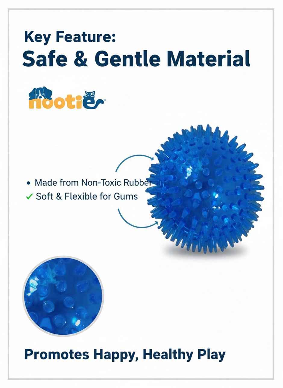 Nootie Rubber Ball Dog Chew Toy | Durable Interactive Fetch & Chew Toy | Assorted