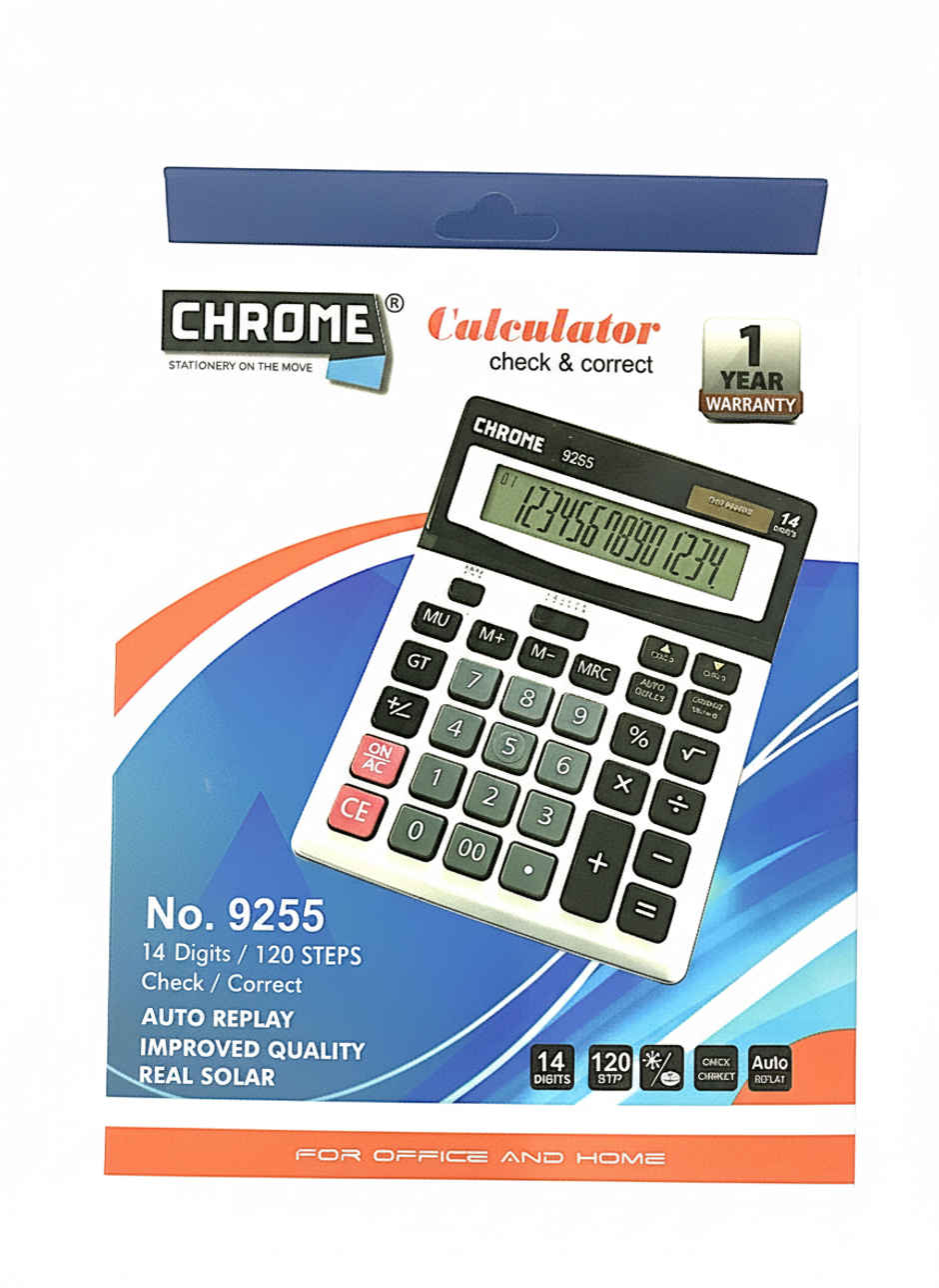 Chrome 9255 Check & Correct Basic 14 Digit Calculator.
