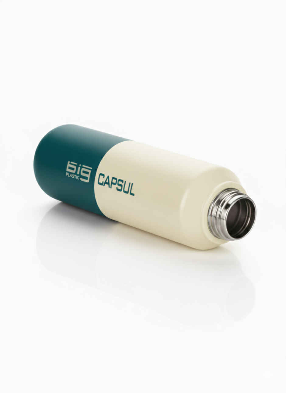 Big Plastics Capsul Insulated Water Bottle | Green | 900 ml