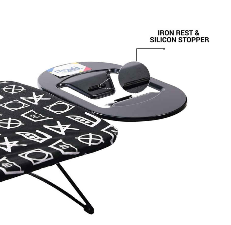 Peng Essentials Zurich Tabletop Ironing Board With Iron Rest- Black, 73x34 Cm Surface - Wall Mount