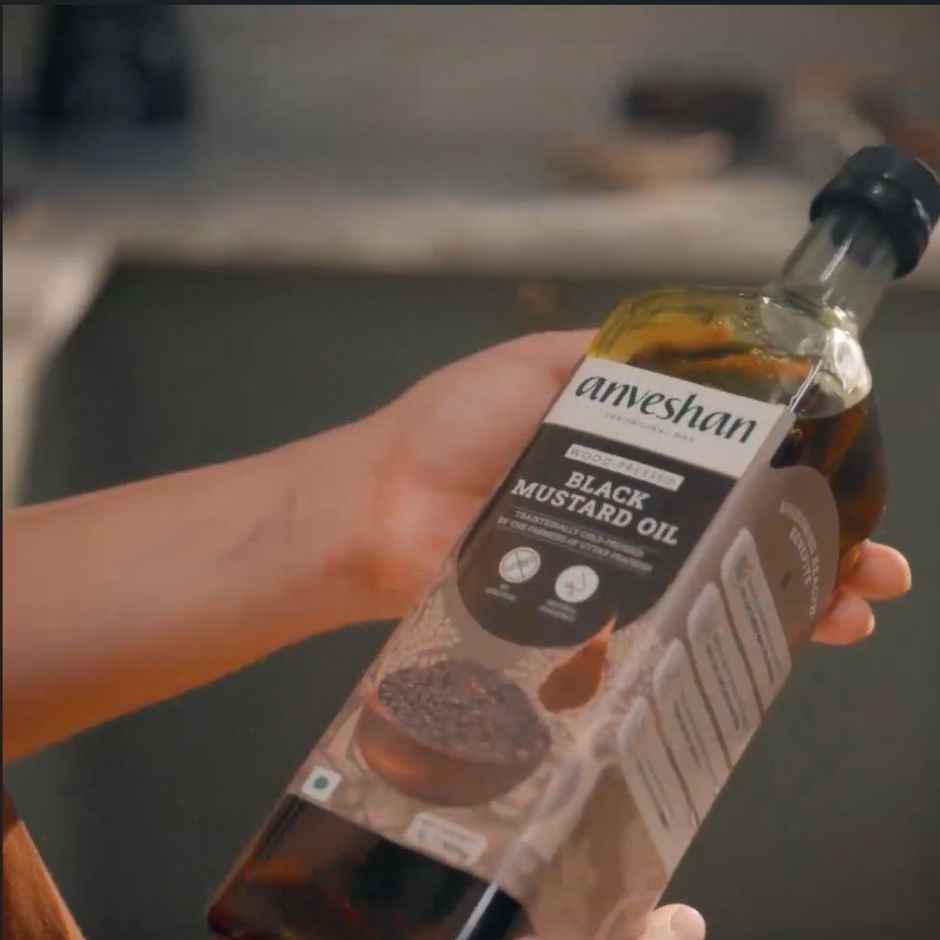 Anveshan Black Mustard (Sarson) Wood Cold Pressed Oil