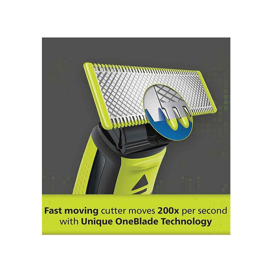 Philips Oneblade Hybrid Trimmer and Shaver with 3 Trimming Combs|QP2525/10