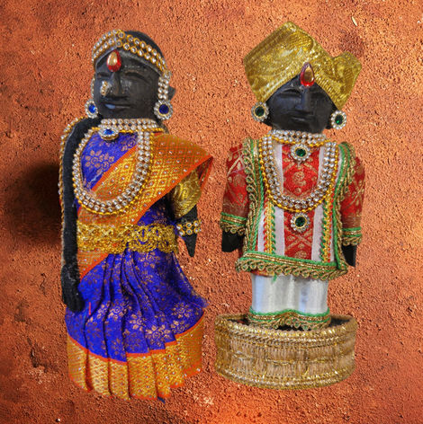 Svasti Decorated Dressed Marapachi Doll - Multicolour