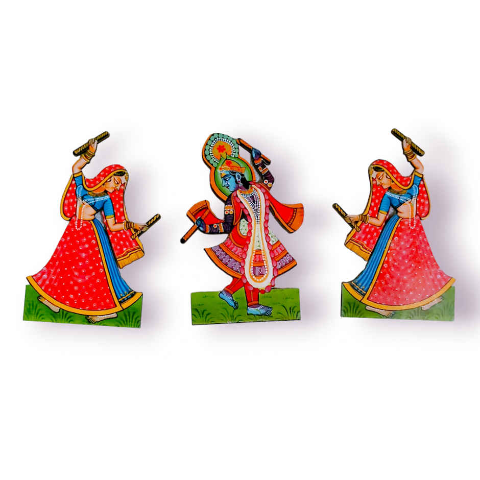 Divine Vibes Gopi And Krishna Icons MDF Set