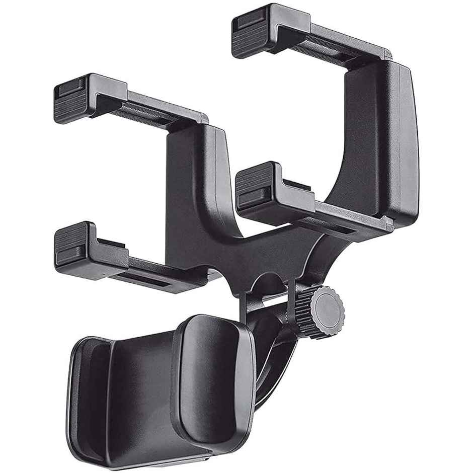 Sounce Car Rearview Mirror Holder Phone Bracket Car Dashboard | Cell Phone Holder Stand | Rubber, Black