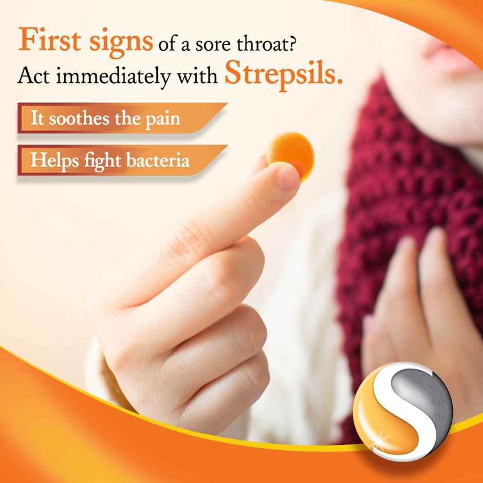 Strepsils Ginger & Lemon Flavour Lozenges