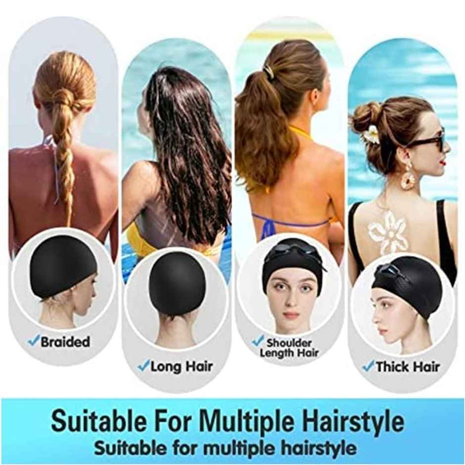 Classic Distributor Konex VI2 Swimming Cap Assorted-White/Sky Blue/Black/Light Blue (Colour May Vary)