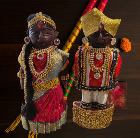 Svasti Decorated Dressed Marapachi Doll - Multicolour