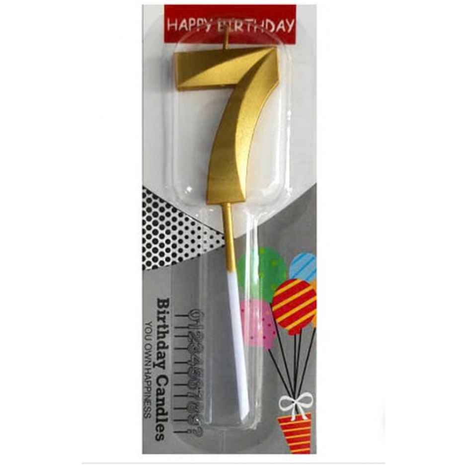 Number 7 Golden Candle | Chrome