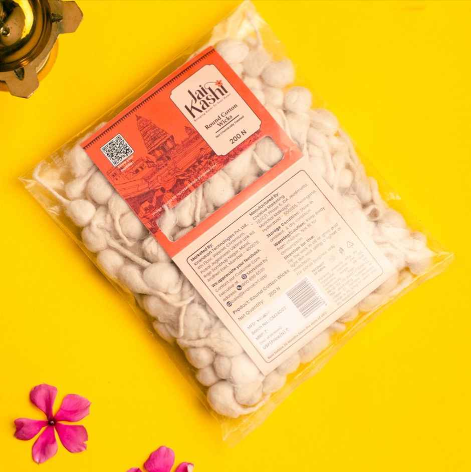 Jai Kashi Round/ Flower Cotton Wicks