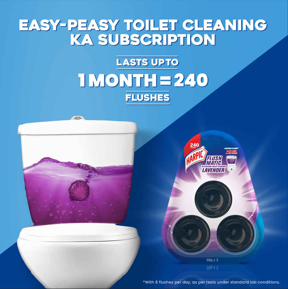Harpic Flushmatic Lavender Toilet Cleaner Blocks