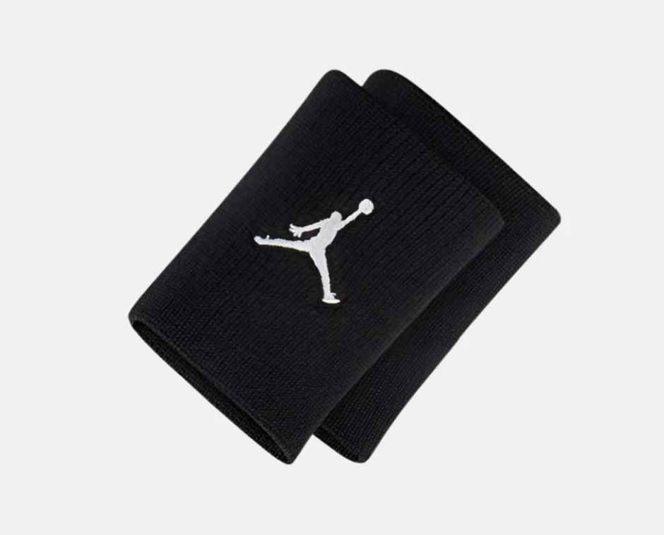 NIKE Unisex Jordan Jumpman Wristbands | Sweat Absorbent | Running | Gym |Yoga & Other Sports |Black