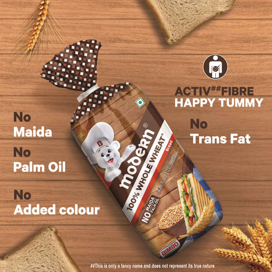 Modern Pure Whole Wheat Bread (Zero Maida, No trans fat)