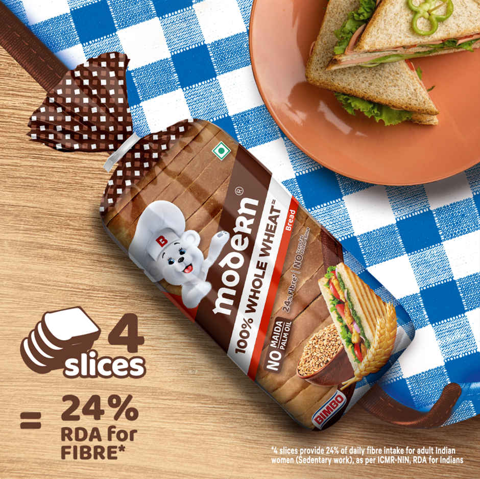 Modern Pure Whole Wheat Bread (Zero Maida, No trans fat)