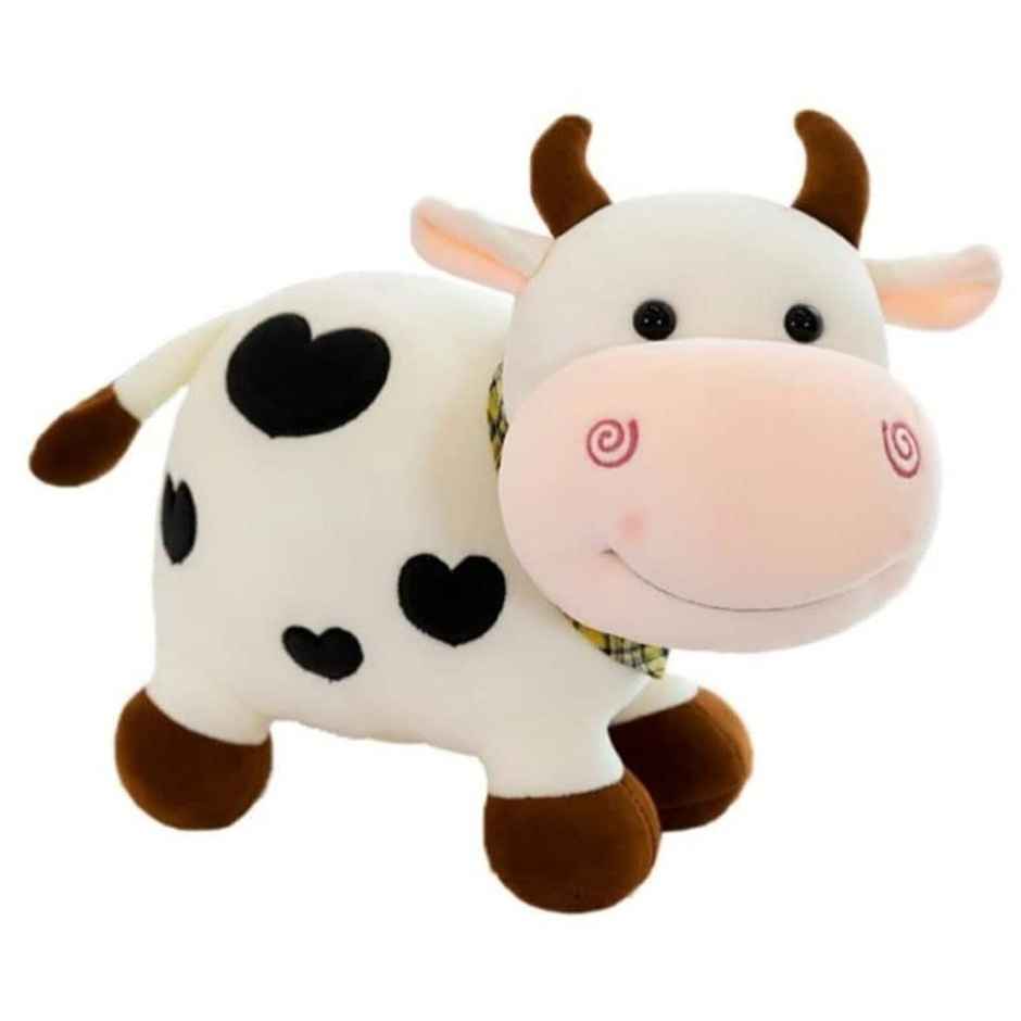 Storio Soft Plush Cow Toy | Ultra Soft Stuffed Animal for Kids | 25 cm