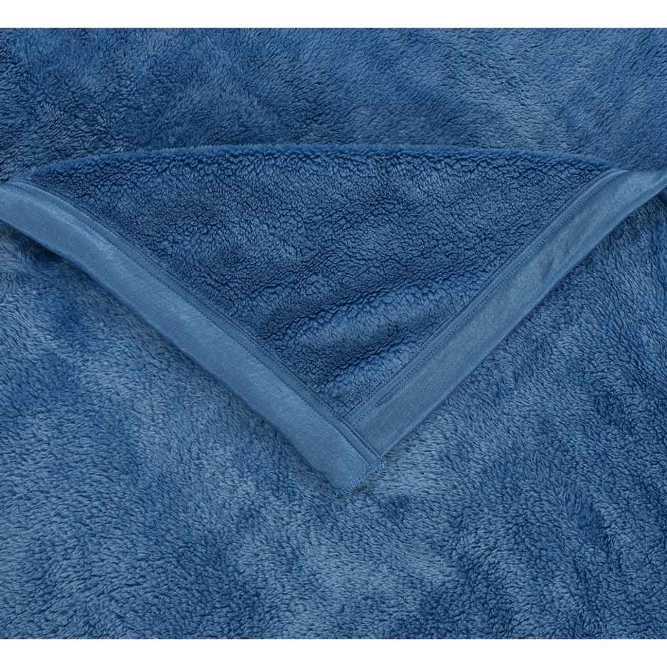 Florida Flannel Blanket for All Season Warm and Super Soft for Double Bed 300 GSM Blue