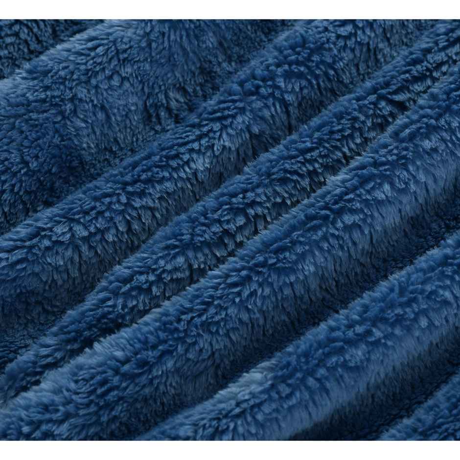 Florida Flannel Blanket for All Season Warm and Super Soft for Double Bed 300 GSM Blue