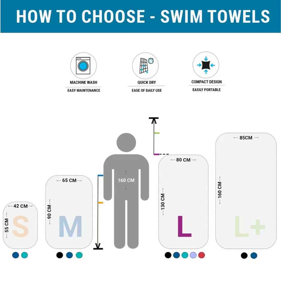 Decathlon | Nabaiji Microfiber Quickdry Towel | 200 GSM | Dark Grey | 80x130cm