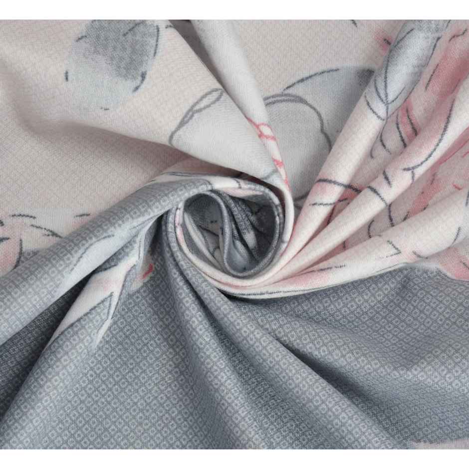 Florida Elastic Fitted Bedsheet for Double Size Bed with Pillow Covers & Made of Cotton