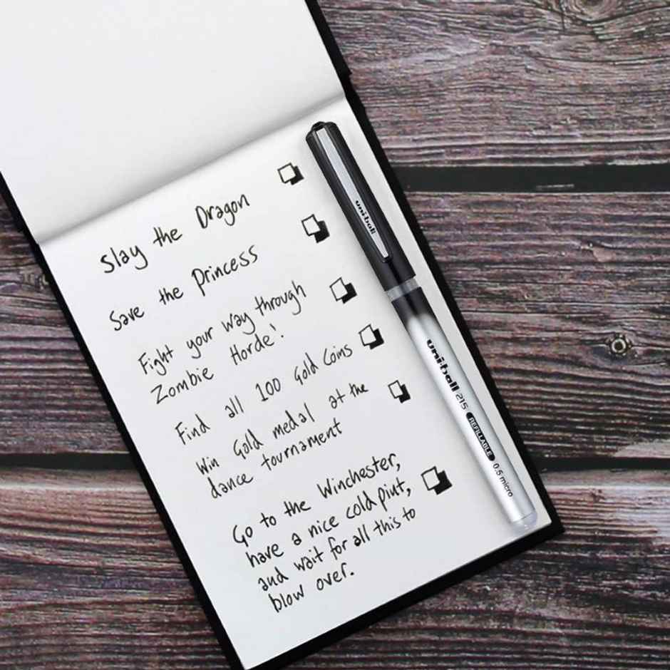 Uniball Ub-215 Micro Roller Fine Point Pen (0.5Mm Blue Ink 2 Pcs Blister)