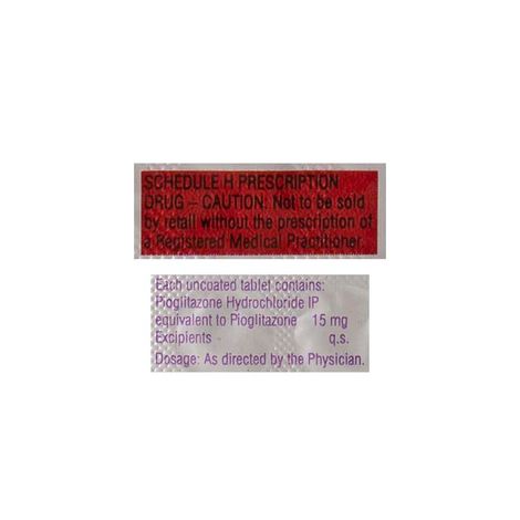 Pioglit 15 Tablets