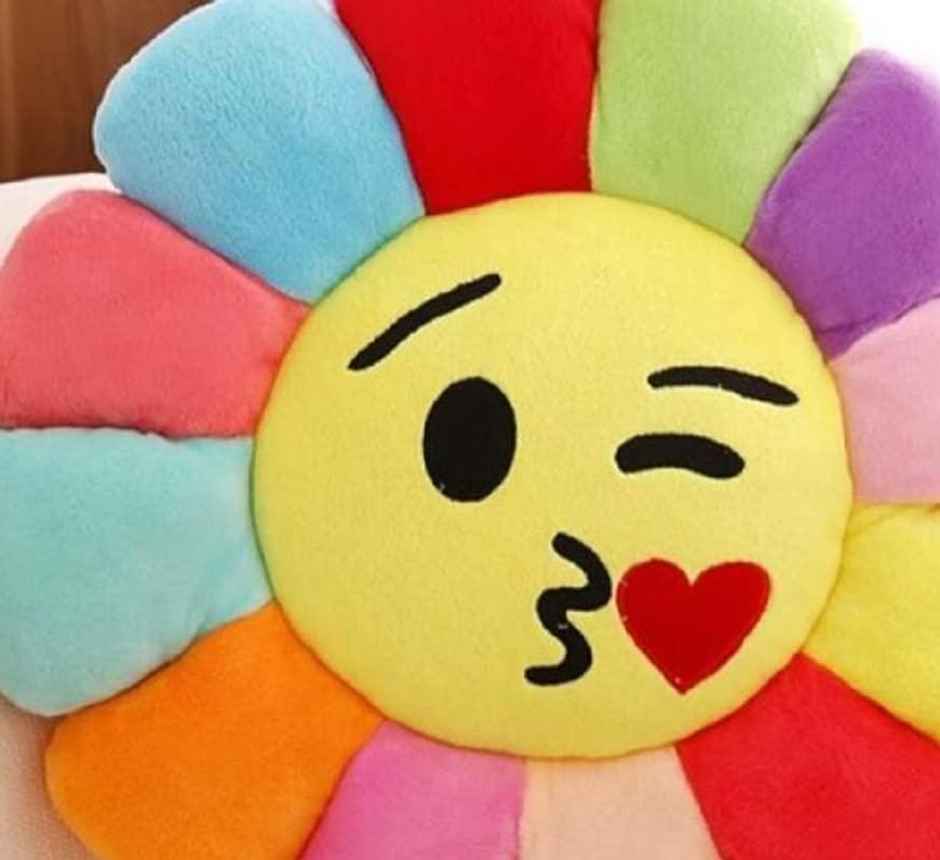 DearJoy Rainbow Smiley Pillow Cushion For Kids